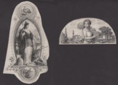City Bank, Sydney, and Town and Country Bank, South Australia, vignettes as used on the &pound;1...