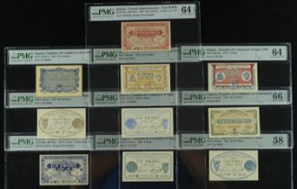 Region Economique d'Algerie, 50 Centimes (2) and 1 Franc, 31 January 1944, also a group of...