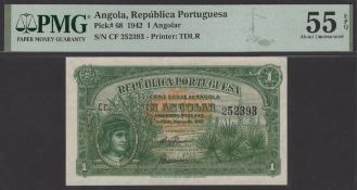 Republica Portuguesa, Angola, 1 Angolar, 28 March 1942, serial number Cf 252393, in PMG...