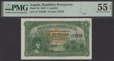 Republica Portuguesa, Angola, 1 Angolar, 28 March 1942, serial number Cf 252393, in PMG...