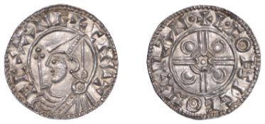 Cnut (1016-1035), Penny, Pointed Helmet type [BMC XIV; BEH G], Cambridge, Leofsige, +cnvt...