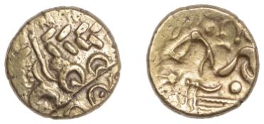British Iron Age, CORIELTAUVI, Uninscribed issues, gold Stater, North East Coast [Three...