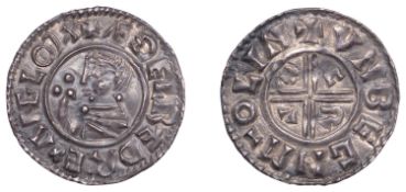 &AElig;thelred II (978-1016), Penny, CRVX type [BMC IIIa; BEH C], Lincoln, Ubegn, +&aelig;&eth;elred
