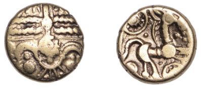 British Iron Age, BELGAE, Uninscribed issues, Quarter-Stater, Qc derivative [Petersfield...