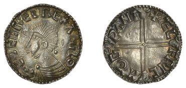 &AElig;thelred II (978-1016), Penny, Long Cross type [BMC IVa; BEH D], Cambridge, &AElig;lfric,...
