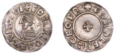 &AElig;thelred II (978-1016), Penny, Last Small Cross type [BMC I; BEH A], struck at York,...