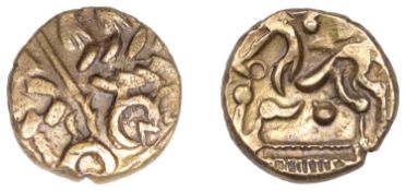 British Iron Age, CORIELTAUVI, Uninscribed issues, gold Stater, North East Coast [Three...