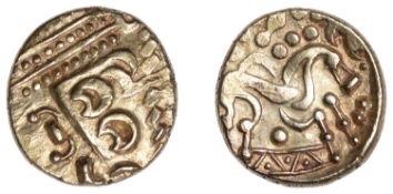 British Iron Age, CORIELTAUVI, Uninscribed issues, gold Stater, North East Coast [Right]...