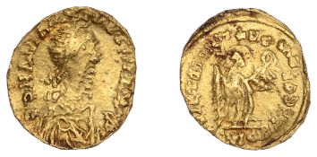 Early Anglo-Saxon Period, Uncertain Ruler, Pseudo-Imperial Tremissis, uncertain mint in...