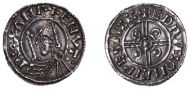 Cnut (1016-1035), Penny, Pointed Helmet type [BMC XIV; BEH G], Ipswich, Edric, +cnvt: rex...