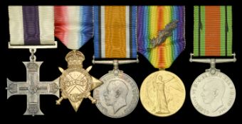 A Great War 'Beersheba - Palestine operations' M.C. group of five awarded to Major H. N....