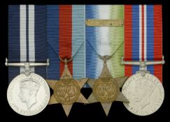 A Second War 'Dunkirk operations' D.S.M. group of four awarded to Seaman F. H. Wyatt, Royal...