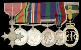 A post-war M.B.E. group of six awarded to Major W. M. Backhouse, Women's Royal Army Corps,...