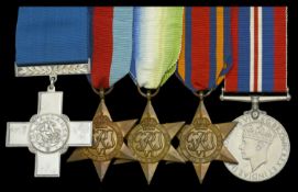 The George Cross (exchange E.G.M.) group of five awarded to Able Seaman G. P. Niven, Royal...