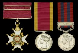 The C.B. and First China War and Pegu campaign group of three awarded to Vice-Admiral E. W....