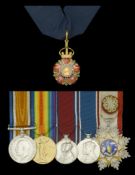 A most unusual Second War C.I.E. group of six awarded to Commissioner the Reverend C. King,...