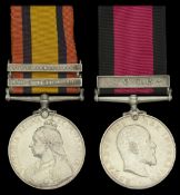 Pair: Trooper D. Berry, Natal Police Queen's South Africa 1899-1902, 2 clasps, South...