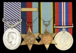 A fine Second World War 1941 'immediate' D.F.M. group of four awarded to Sergeant B. Capel,...