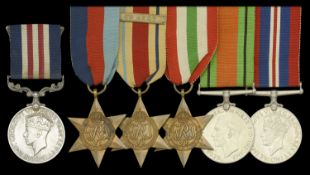 A Second War 'North Africa campaign' M.M. group of six awarded to Lance Bombardier C. T....