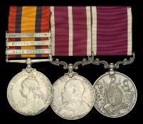 Three: Quarter-Master Sergeant E. White, Worcestershire Regiment Queen's South Africa...