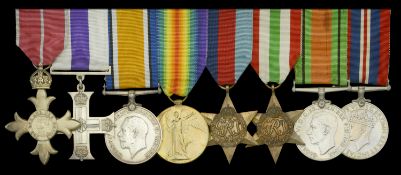 A Second War 'Italy campaign' O.B.E., Great War 'Western Front' M.C. group of eight awarded...