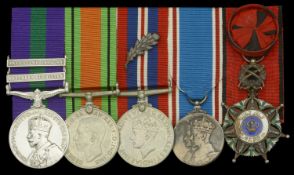 An extremely rare 'Northern Kurdistan' campaign group of five awarded to Group Captain P....