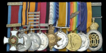 A rare and impressive Great War 'German South-West Africa operations' D.S.O. group of nine...