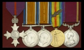 An inter-War M.B.E. group of five awarded to Captain and Deputy Commissary G. F. Baxter,...