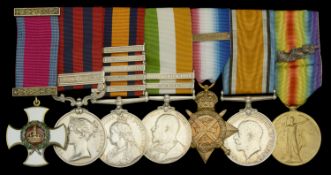 A Boer War D.S.O. group of seven awarded to Major E. G. Elger, Somerset Light Infantry, who...