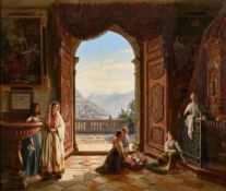 ROBERT, AURÈLE: Im Atrium der Kathedrale von Lugano.
