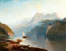 VEILLON, AUGUSTE LOUIS: "Un soir à Brunnen".