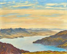 DÜRR, LOUIS: "Thunersee von der Schynigen Platte gesehen".