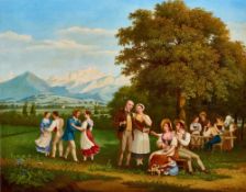 FRÉGEVIZE, FRÉDÉRIC: Danse paysanne avec le Mont-Blanc.