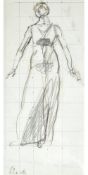 HODLER, FERDINAND: Figurenstudie zu "Blick in die Unendlichkeit".