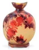 Gr. Vase "Magnolie", Jugendstil, Gallé um 1900.