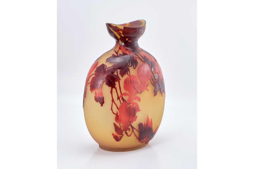 Gr. Vase "Magnolie", Jugendstil, Gallé um 1900. - Bild 2 aus 8