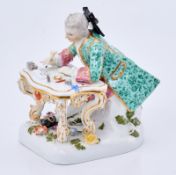 "Kavalier am Schreibtisch", Meissen Mitte 19. Jh.