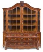 Gr. Aufsatzvitrine, Holland um 1850