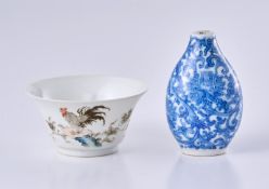 Satz von Miniatur-Schale und Snuffbottle, China wohl 19. Jh.