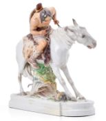 Hunne zu Pferd, Meissen um 1900.