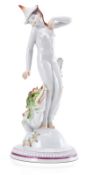 Mädchen mit Drache, Art Deco, Meissen Pfeifferzeit (1924-´34).