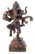 Sechsarmiger Ganesha, wohl Indien 19. Jh.
