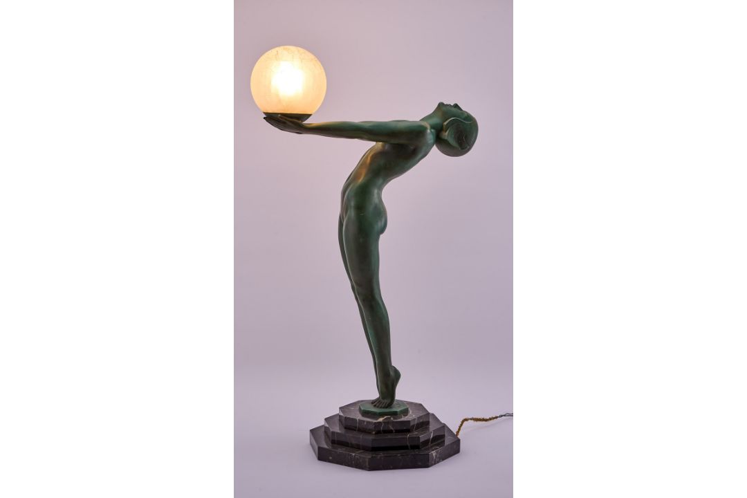 Art-Deco-Stil-Figurenlampe nach Max Le Verriers "Clarté" - Bild 2 aus 7