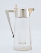Gr. Wasserkanne mit Eisbehälter, deutsch um 1920.