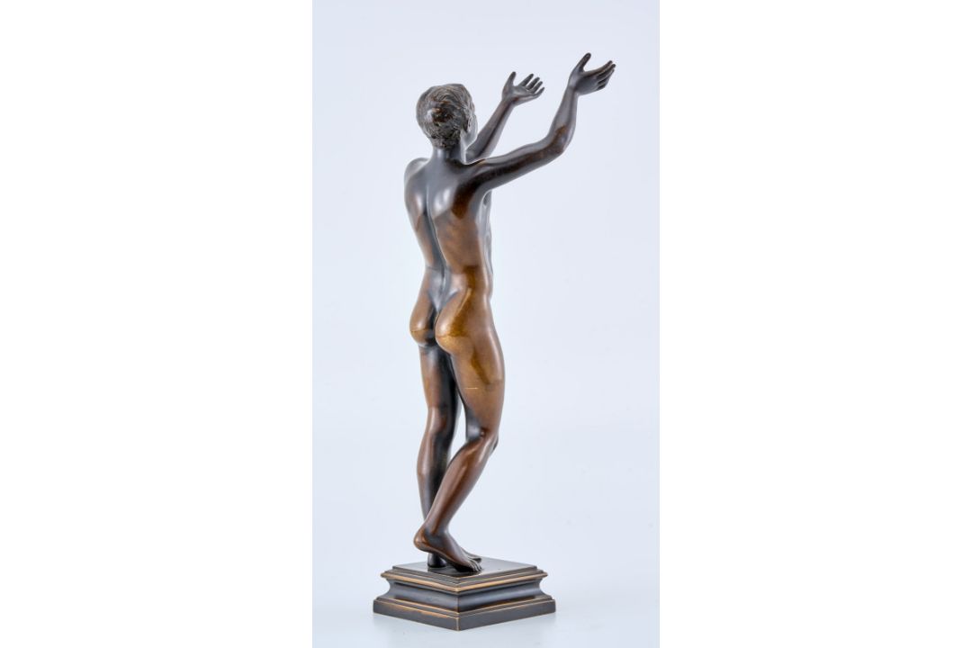 Kl. Bronze nach antikem Vorbild: Sonnenanbeter, um 1900. - Bild 8 aus 11