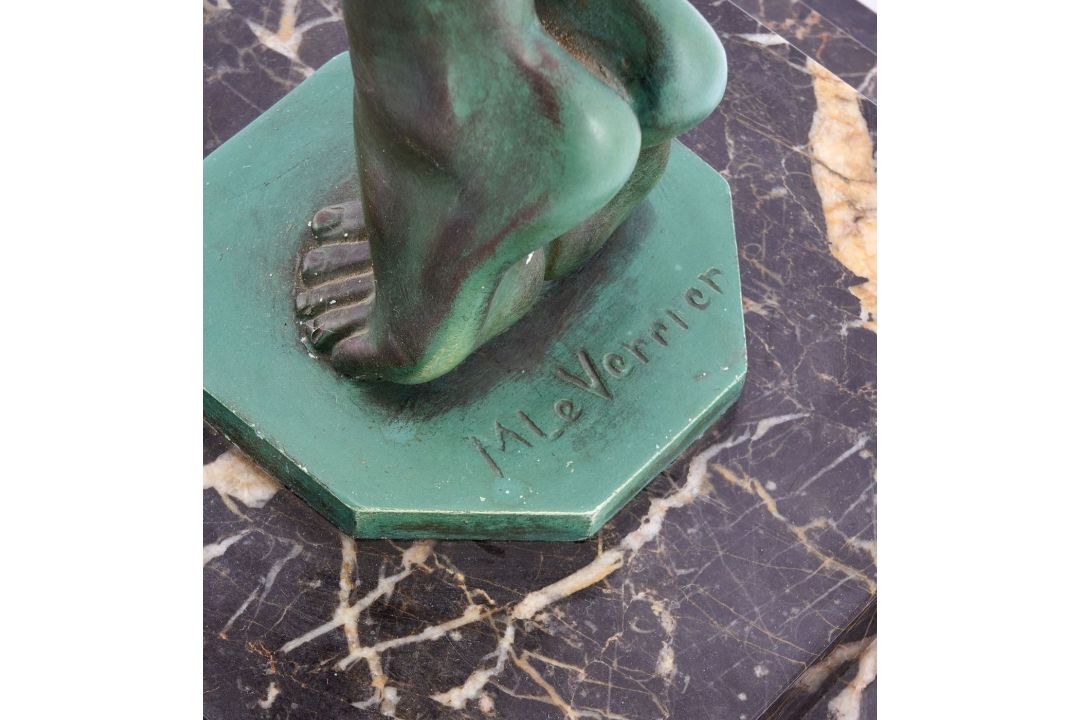 Art-Deco-Stil-Figurenlampe nach Max Le Verriers "Clarté" - Bild 7 aus 7