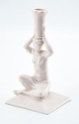 Leuchter "Sitzende Frau", Art Deco, Schwarzburger Werkstätten um 1921.