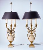 Paar gr. Louis-XVI-Stil-Tischlampen, Frankreich 19. Jh.