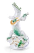 "Ballade"/ Krokodil mit Gitarre, Art Deco, Rosenthal um 1925.