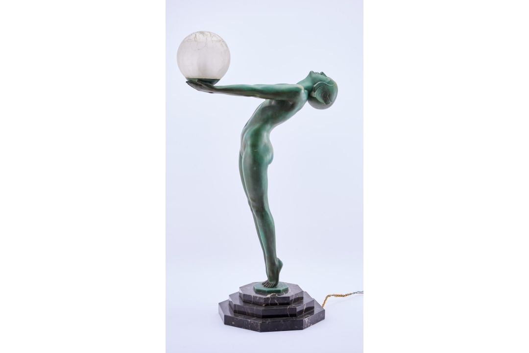 Art-Deco-Stil-Figurenlampe nach Max Le Verriers "Clarté" - Bild 1 aus 7